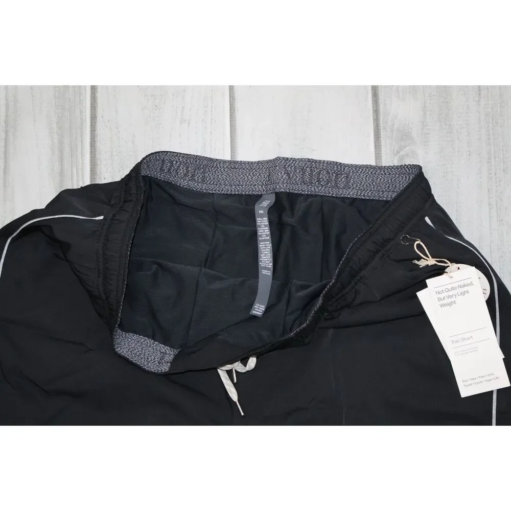 NEW Vuori Shorts Men's XXL Trail 2.0 Black Lined Athletic Gym Run Training 6